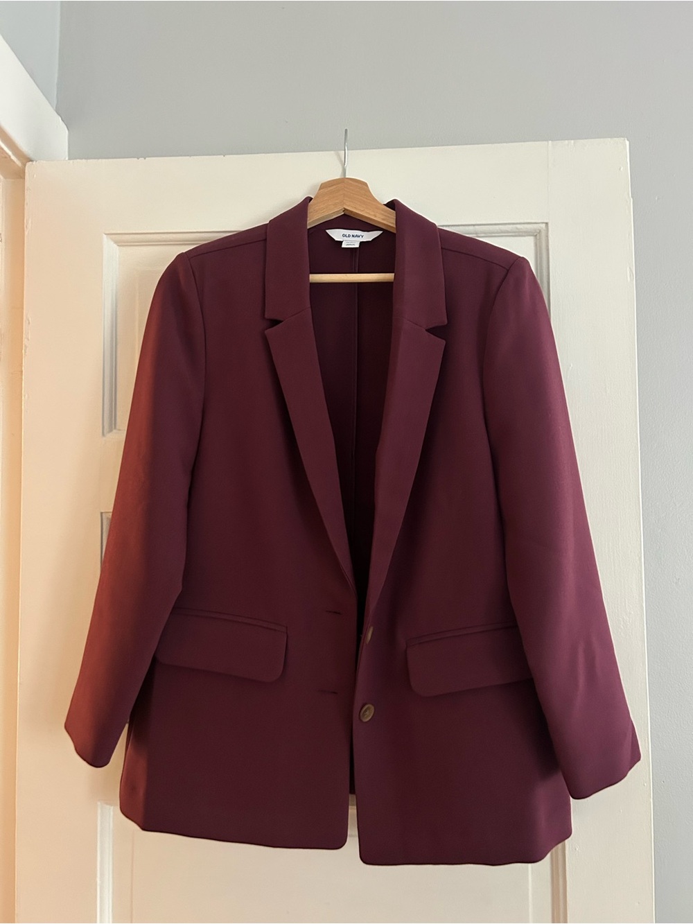Old Navy Women's Burgundy Single-Button Blazer NWT